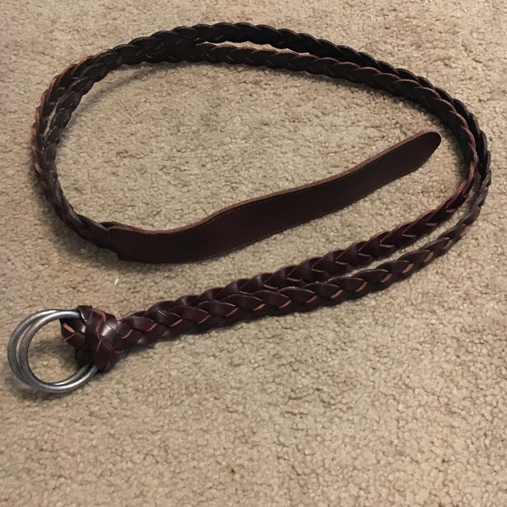 Leather Double Braided Belt
